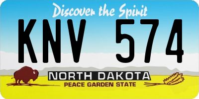 ND license plate KNV574