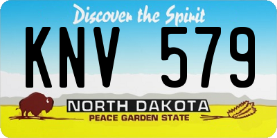 ND license plate KNV579