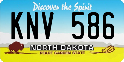 ND license plate KNV586