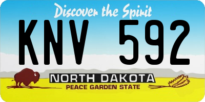 ND license plate KNV592
