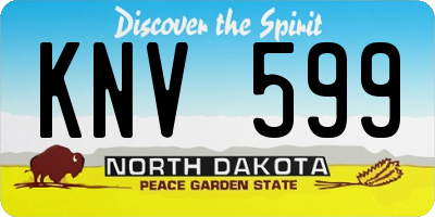 ND license plate KNV599