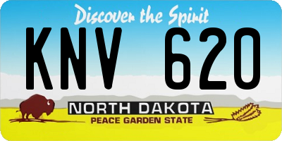 ND license plate KNV620