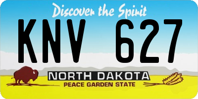 ND license plate KNV627