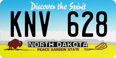 ND license plate KNV628