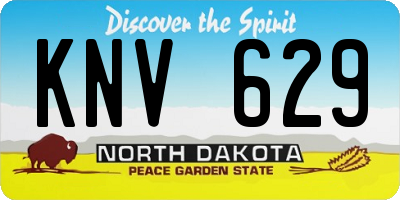 ND license plate KNV629