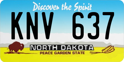 ND license plate KNV637