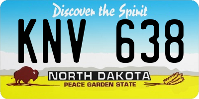 ND license plate KNV638