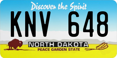 ND license plate KNV648