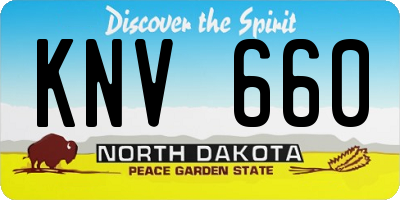 ND license plate KNV660