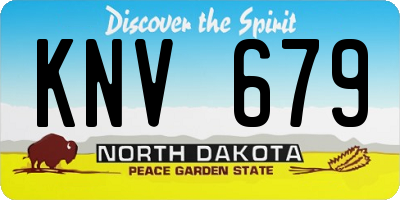 ND license plate KNV679