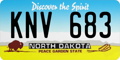 ND license plate KNV683