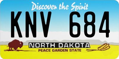 ND license plate KNV684
