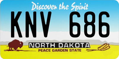 ND license plate KNV686