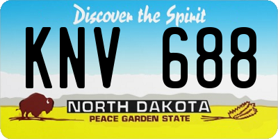 ND license plate KNV688