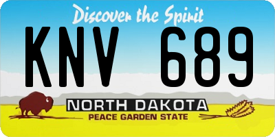 ND license plate KNV689