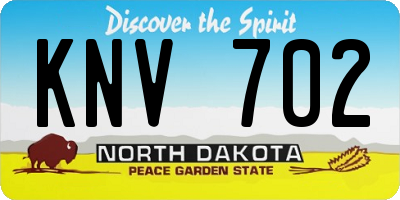 ND license plate KNV702