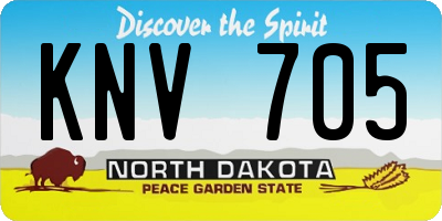 ND license plate KNV705