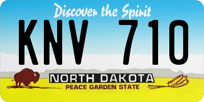 ND license plate KNV710