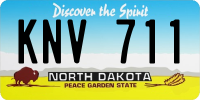 ND license plate KNV711