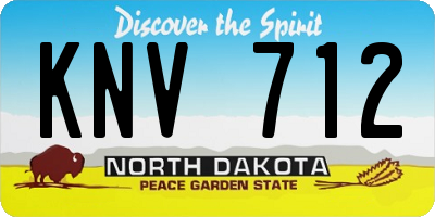ND license plate KNV712