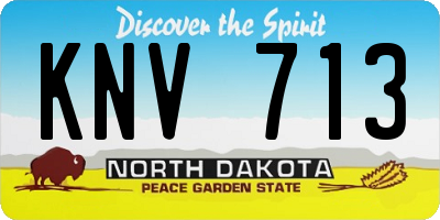 ND license plate KNV713