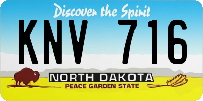 ND license plate KNV716