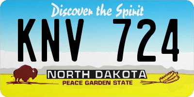 ND license plate KNV724