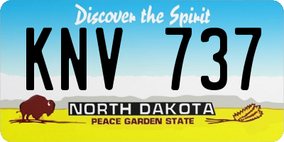 ND license plate KNV737
