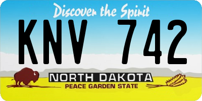 ND license plate KNV742