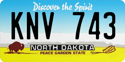 ND license plate KNV743