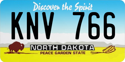 ND license plate KNV766