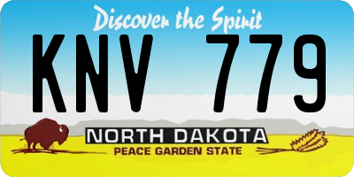 ND license plate KNV779