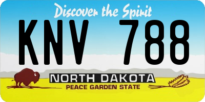 ND license plate KNV788