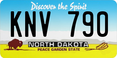 ND license plate KNV790