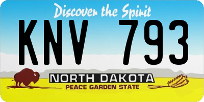 ND license plate KNV793