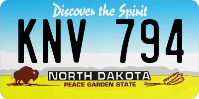 ND license plate KNV794