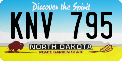 ND license plate KNV795