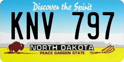 ND license plate KNV797