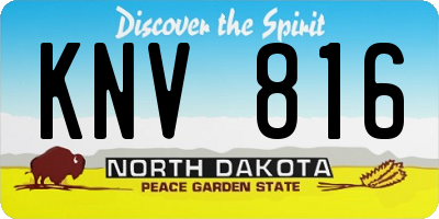 ND license plate KNV816