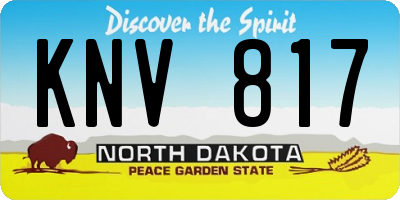 ND license plate KNV817