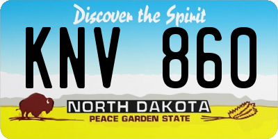 ND license plate KNV860