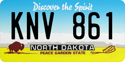 ND license plate KNV861