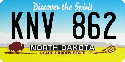 ND license plate KNV862