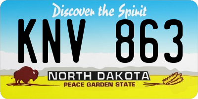 ND license plate KNV863