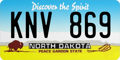 ND license plate KNV869
