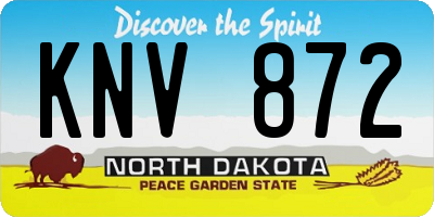 ND license plate KNV872