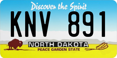 ND license plate KNV891