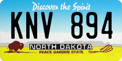 ND license plate KNV894