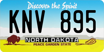 ND license plate KNV895