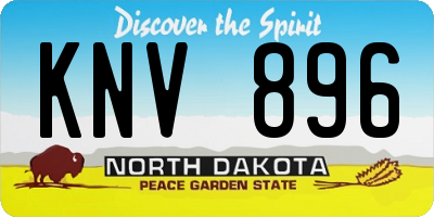 ND license plate KNV896